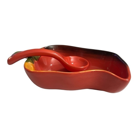 Vintage Clay Art Hand
Painted Red Chili Pepper Dip
Bowl - Picture 7 of 12